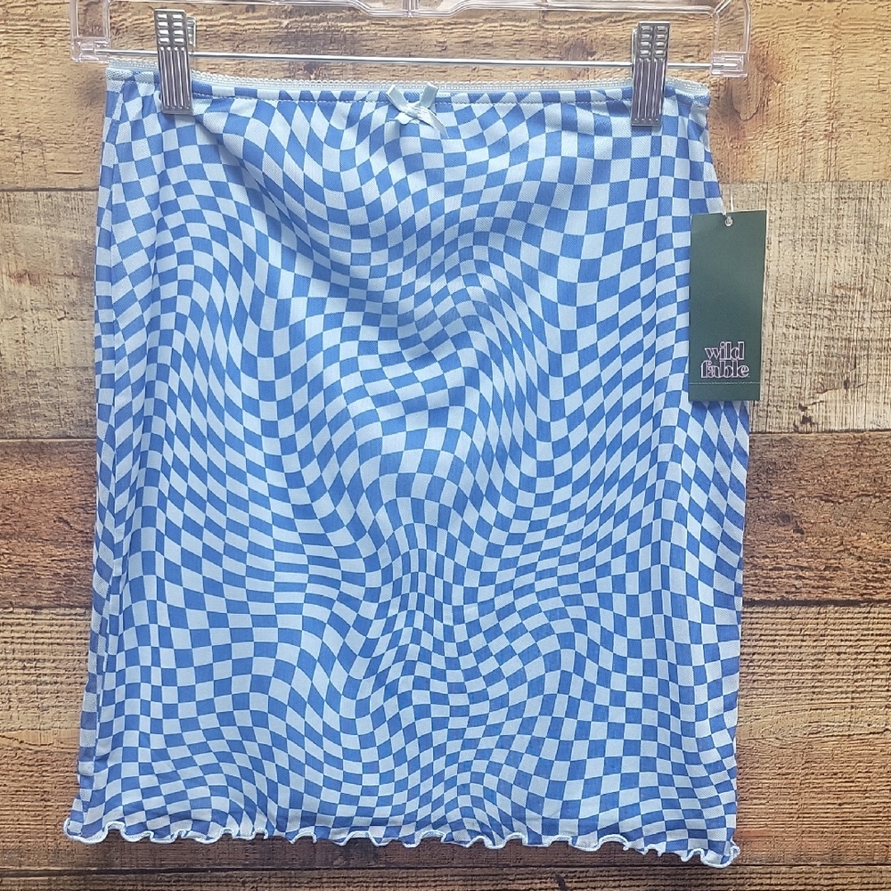 Wild Fable Blue Optical Illusion Pencil Skirt